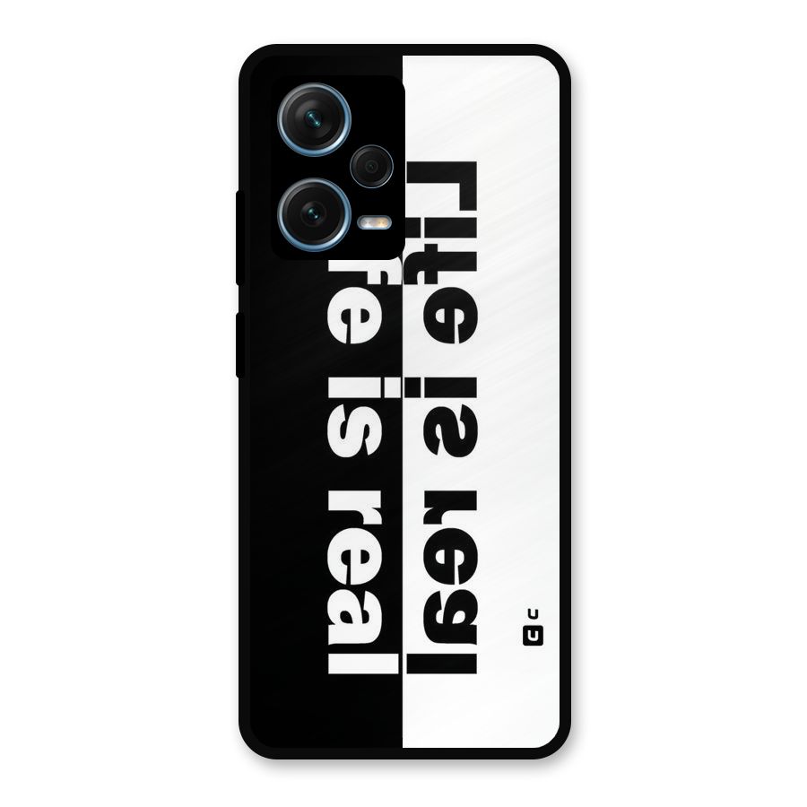 Life is Real Simple Metal Back Case for Redmi Note 12 Pro Plus 5G