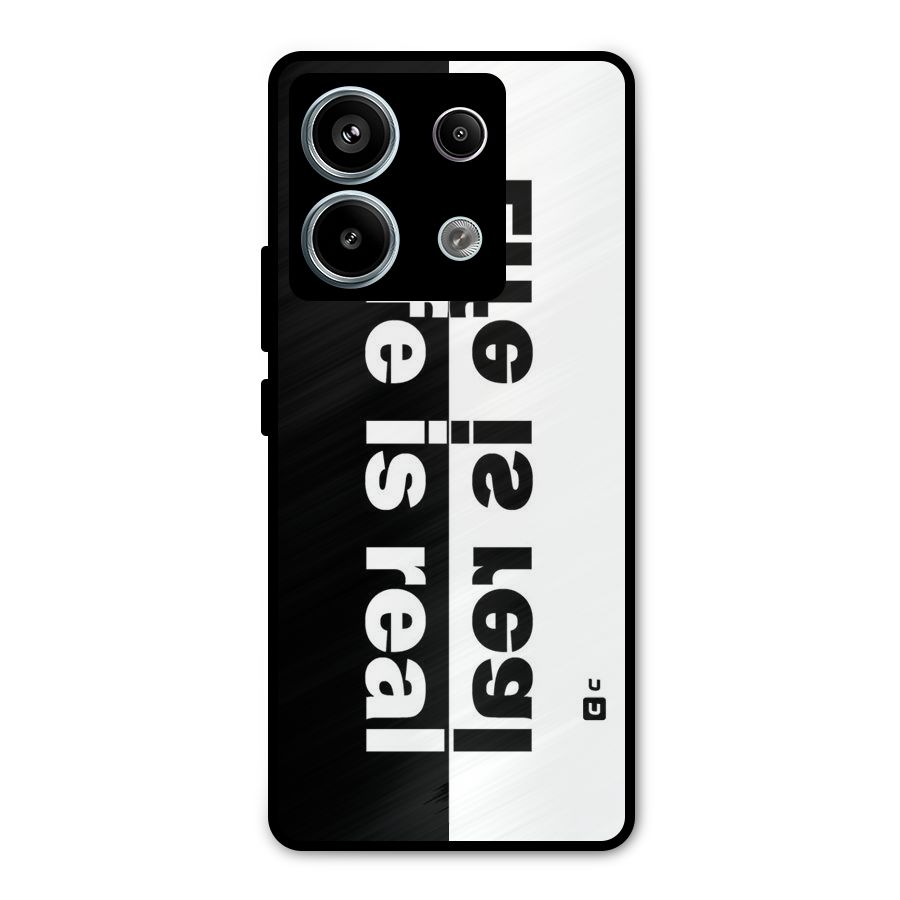 Life is Real Simple Metal Back Case for Redmi Note 13 Pro 5G