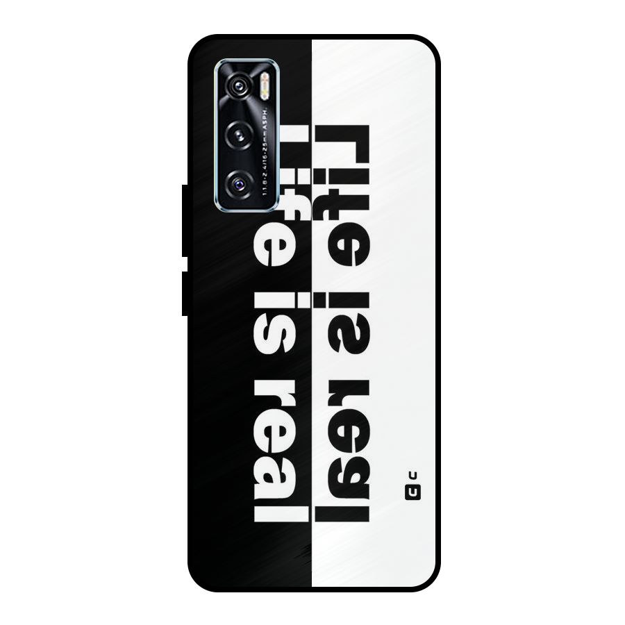 Life is Real Simple Metal Back Case for Vivo V20 SE