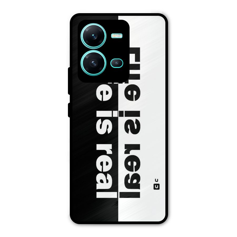 Life is Real Simple Metal Back Case for Vivo V25