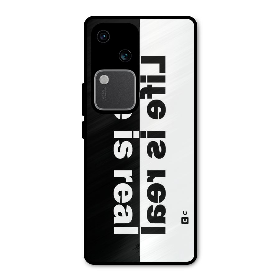 Life is Real Simple Metal Back Case for Vivo V30