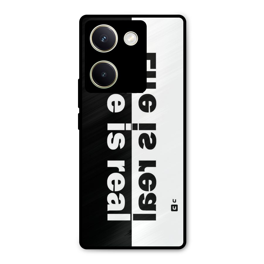 Life is Real Simple Metal Back Case for Vivo Y200 Pro