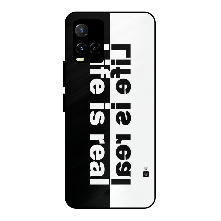 Life is Real Simple Metal Back Case for Vivo Y21A