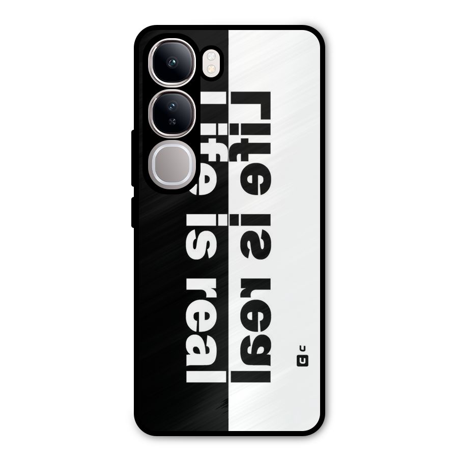 Life is Real Simple Metal Back Case for Vivo Y300