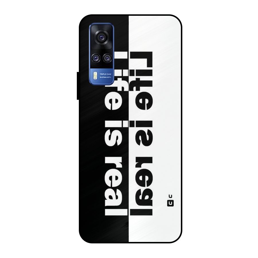 Life is Real Simple Metal Back Case for Vivo Y51