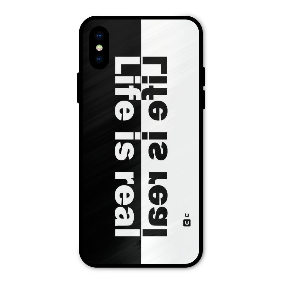 Life is Real Simple Metal Back Case for iPhone XS