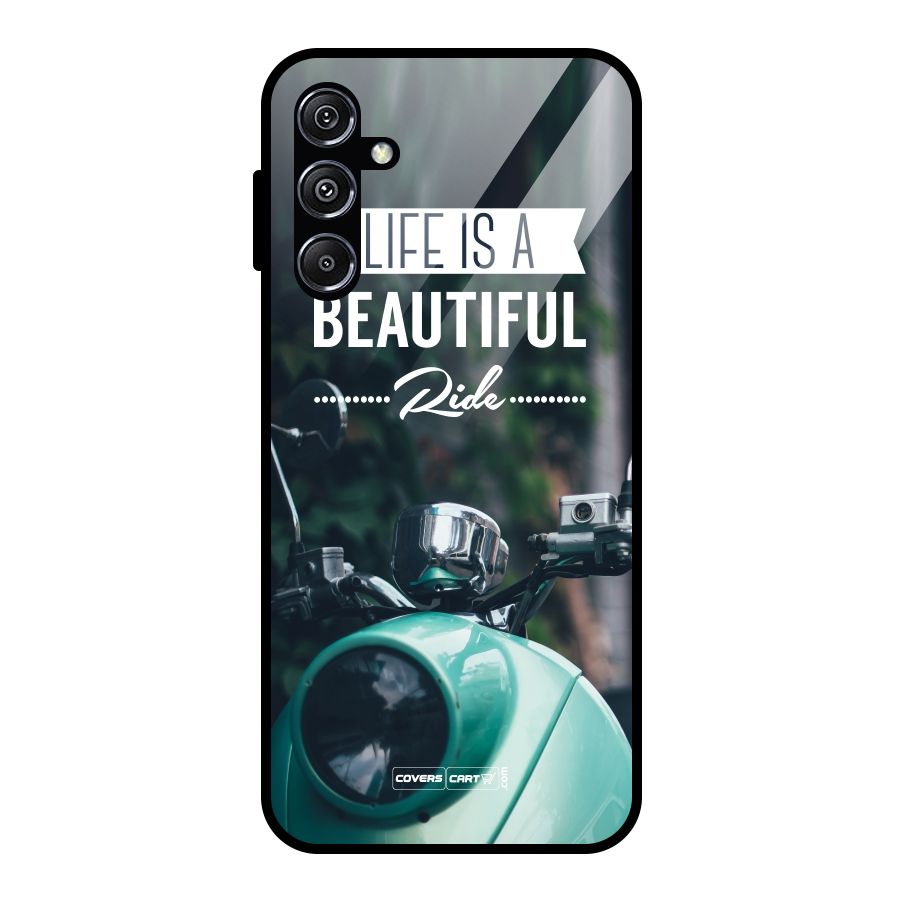 Life is a Beautiful Ride Glass Back Case for Galaxy M34 5G