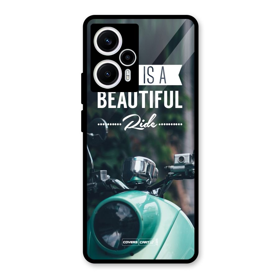 Life is a Beautiful Ride Glass Back Case for Poco F5