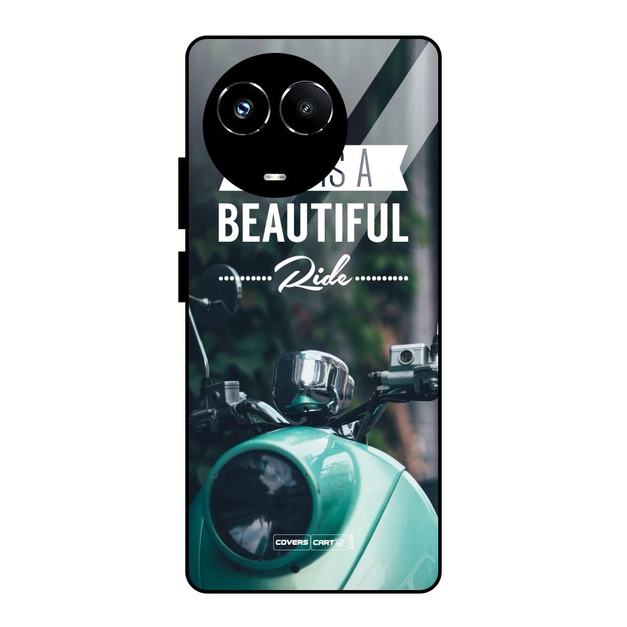 Life is a Beautiful Ride Glass Back Case for Realme Narzo 60X