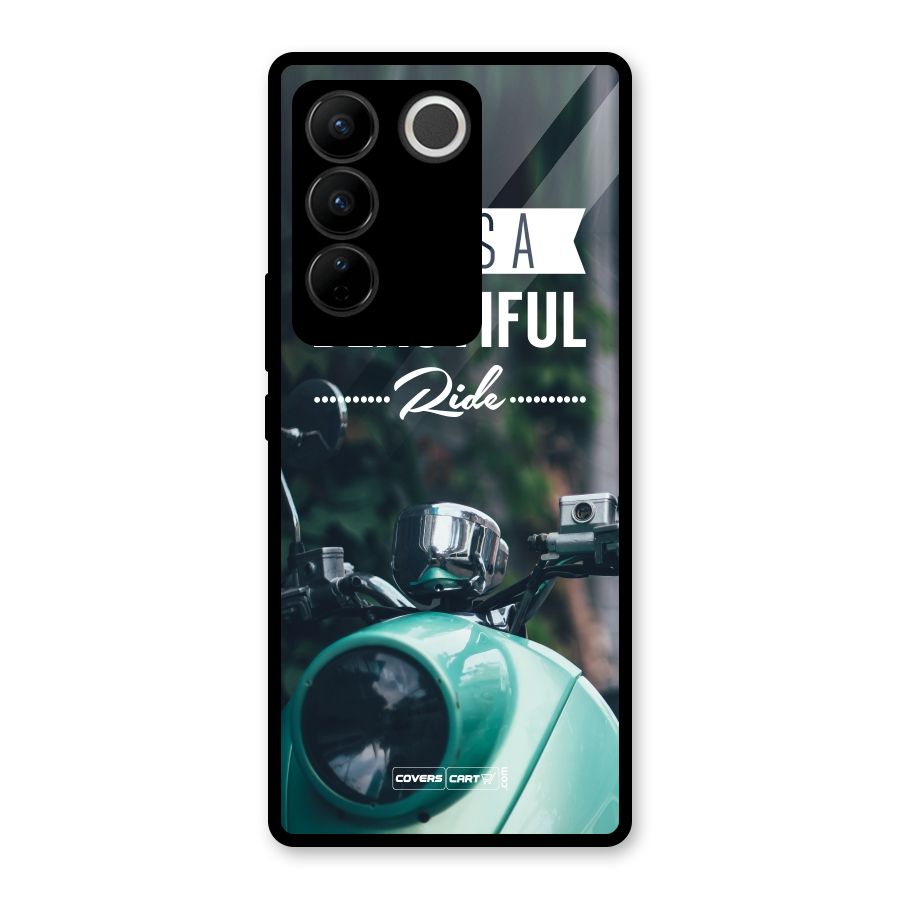 Life is a Beautiful Ride Glass Back Case for Vivo V27