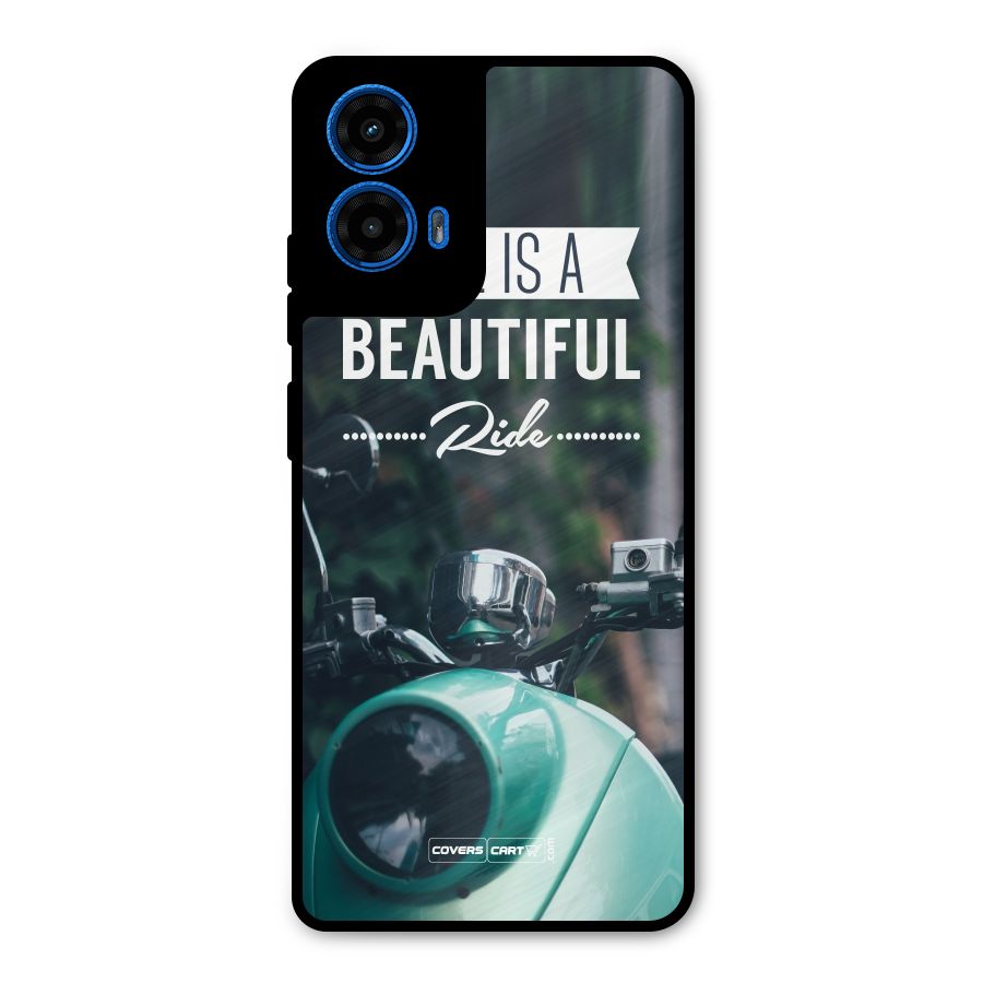 Life is a Beautiful Ride Metal Back Case for Moto G45