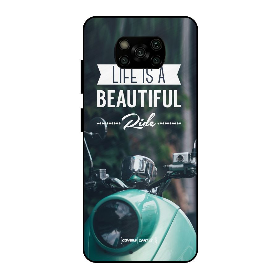Life is a Beautiful Ride Metal Back Case for Poco X3