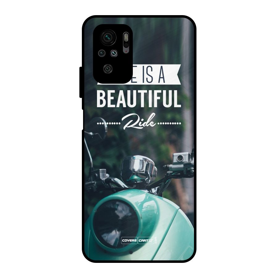 Life is a Beautiful Ride Metal Back Case for Redmi Note 10S