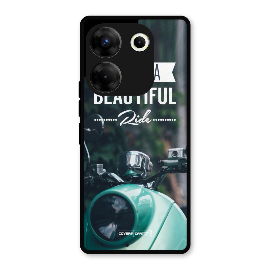 Life is a Beautiful Ride Metal Back Case for Tecno Camon 20 Pro