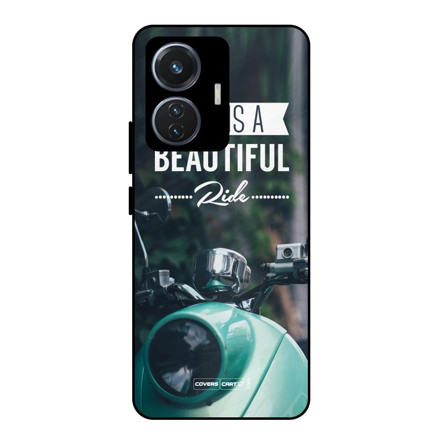 Life is a Beautiful Ride Metal Back Case for Vivo T1 44W