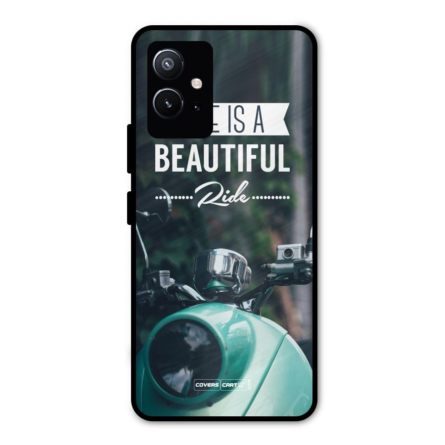 Life is a Beautiful Ride Metal Back Case for Vivo T1 5G