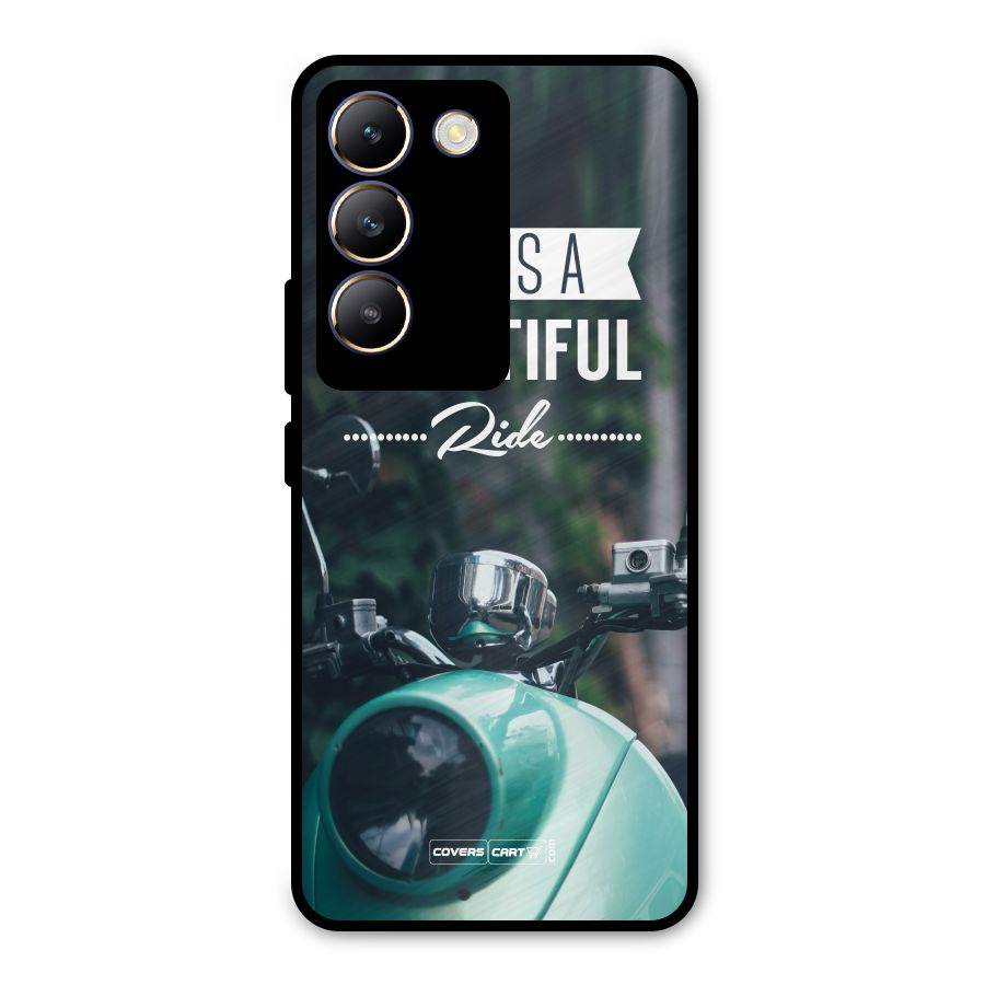 Life is a Beautiful Ride Metal Back Case for Vivo T3 5G