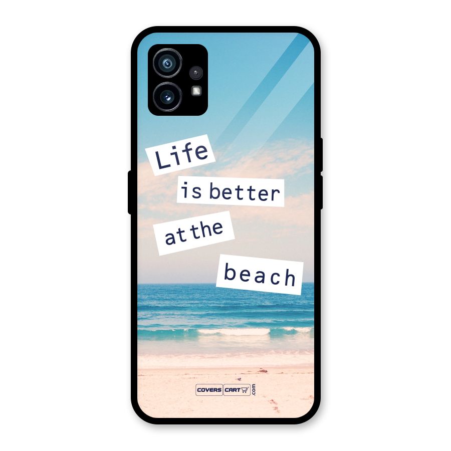 Life is better at the Beach Glass Back Case for Nothing Phone 1