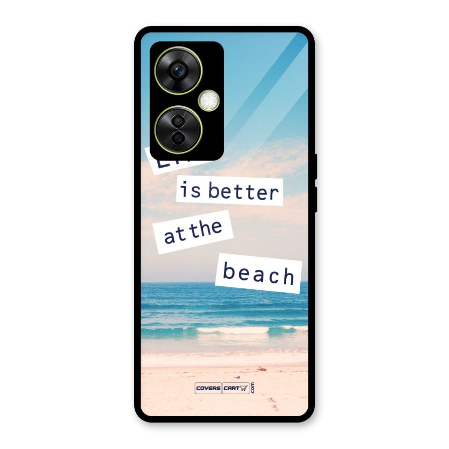 Life is better at the Beach Glass Back Case for OnePlus Nord CE 3 Lite