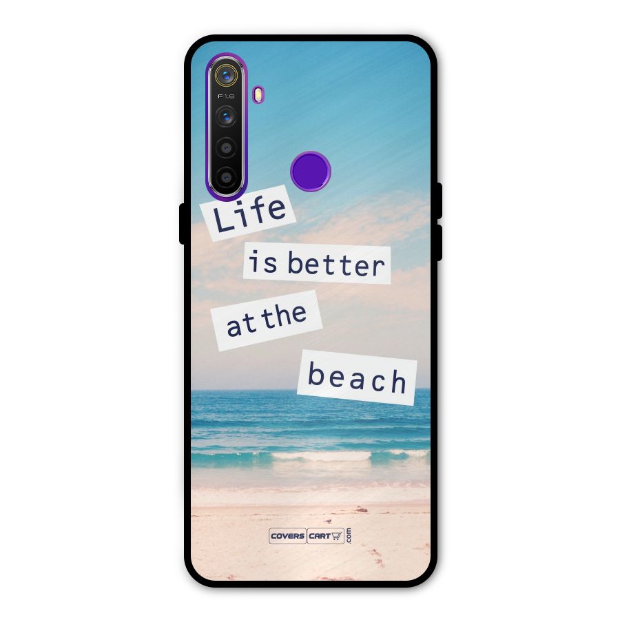 Life is better at the Beach Glass Back Case for Realme 5s