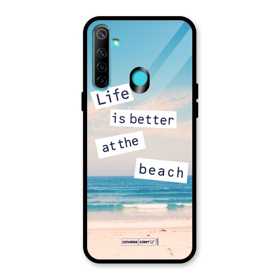 Life is better at the Beach Glass Back Case for Realme Narzo 10