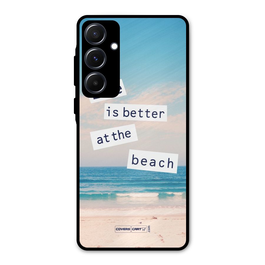 Life is better at the Beach Metal Back Case for Galaxy A55