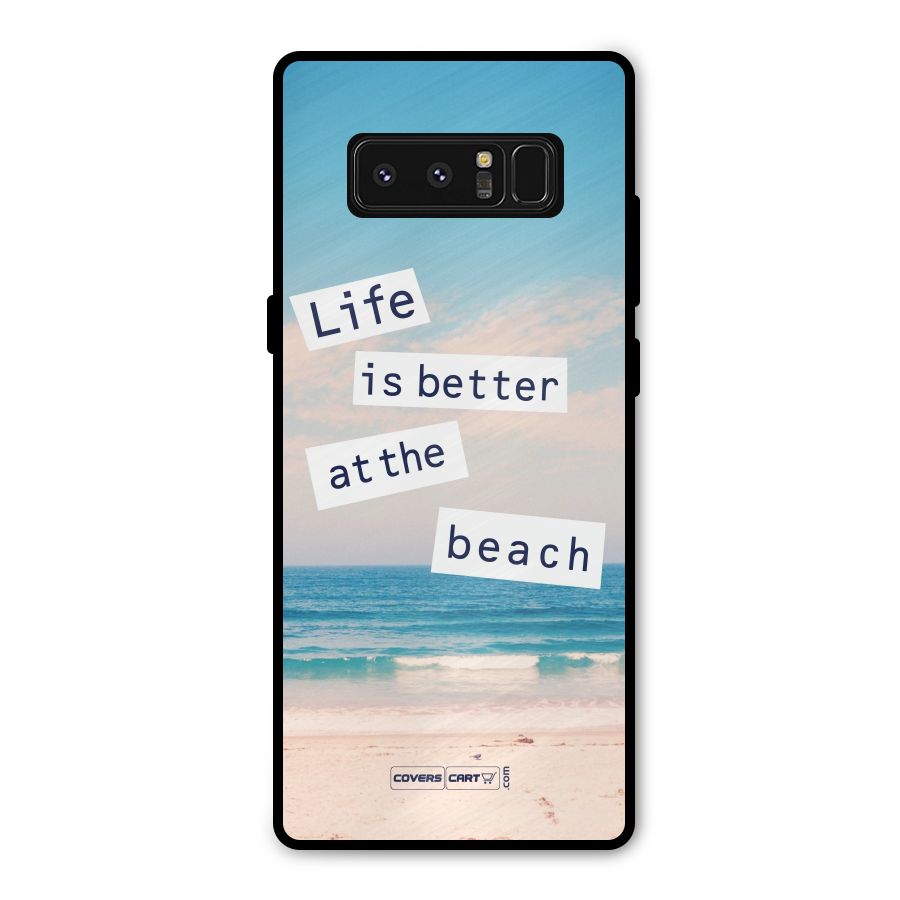 Life is better at the Beach Metal Back Case for Galaxy Note 8