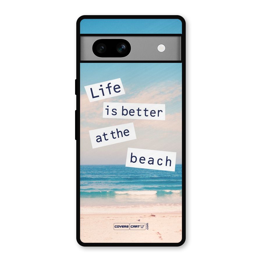 Life is better at the Beach Metal Back Case for Google Pixel 7a