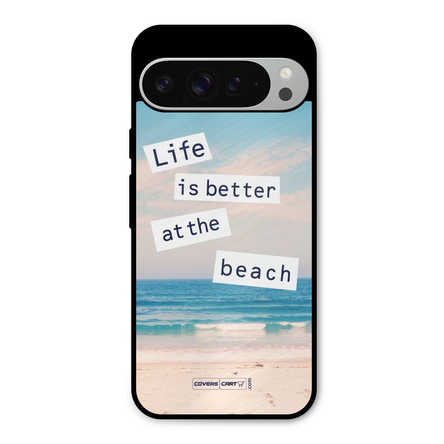 Life is better at the Beach Metal Back Case for Google Pixel 9 Pro XL