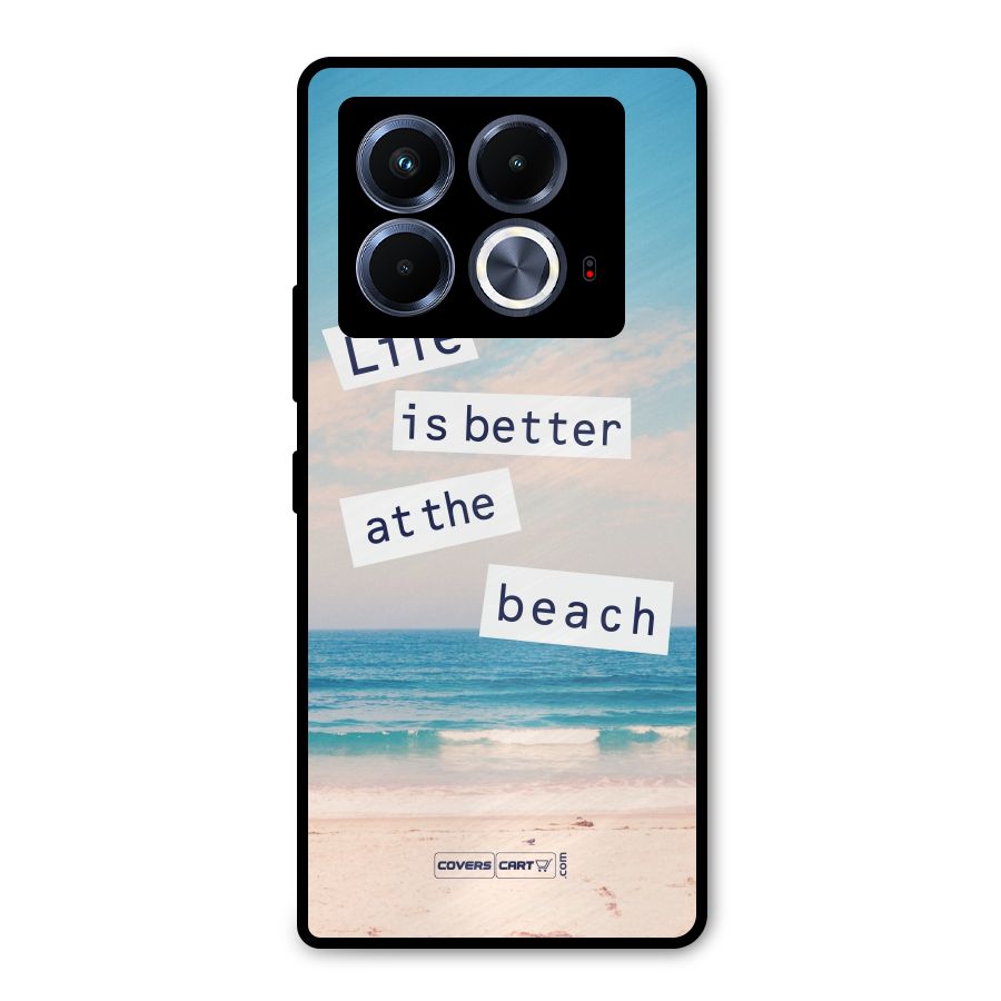 Life is better at the Beach Metal Back Case for Infinix Note 40 5G