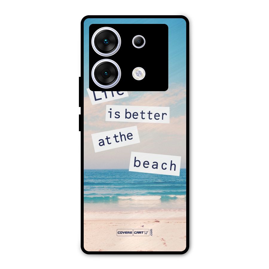 Life is better at the Beach Metal Back Case for Infinix Zero 30 5G