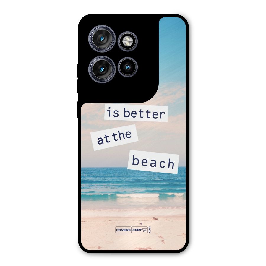 Life is better at the Beach Metal Back Case for Motorola Edge 50 Neo