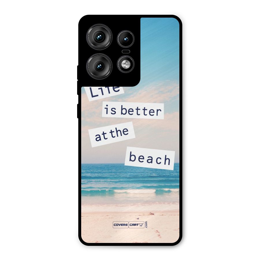 Life is better at the Beach Metal Back Case for Motorola Edge 50 Pro