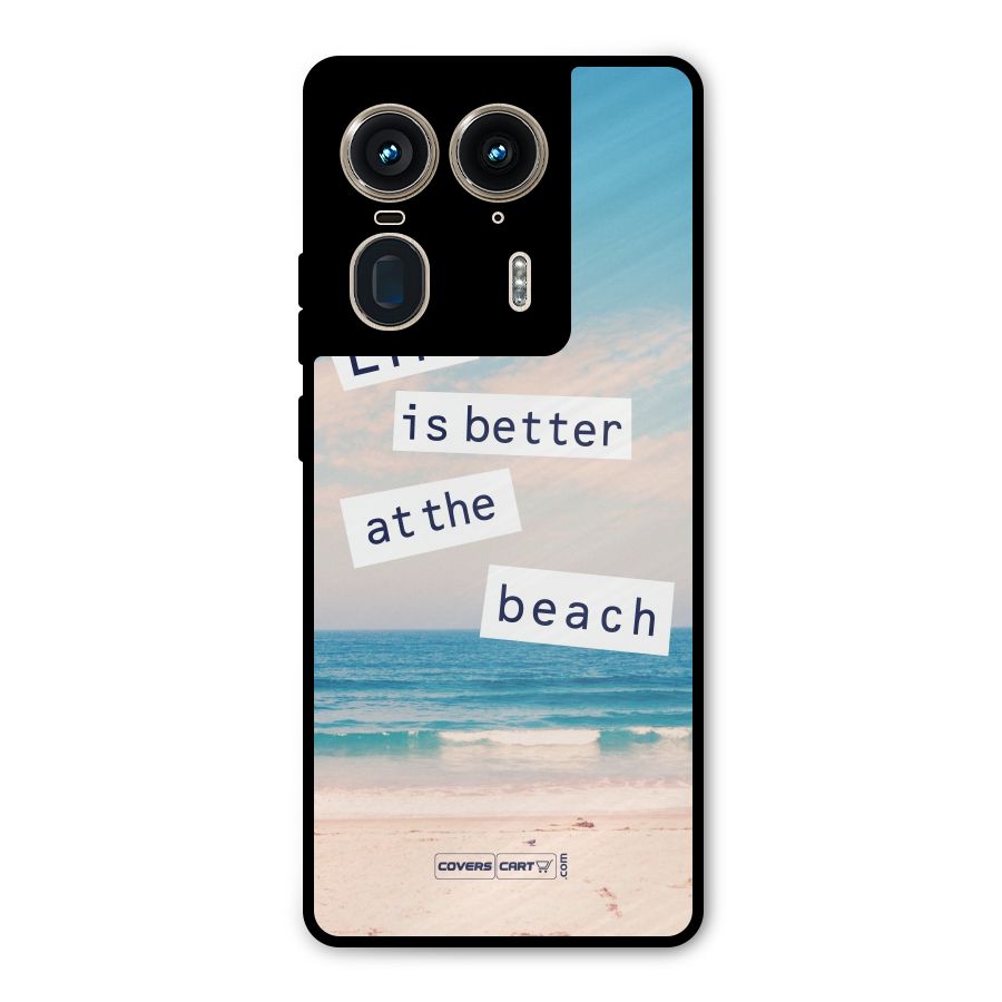Life is better at the Beach Metal Back Case for Motorola Edge 50 Ultra