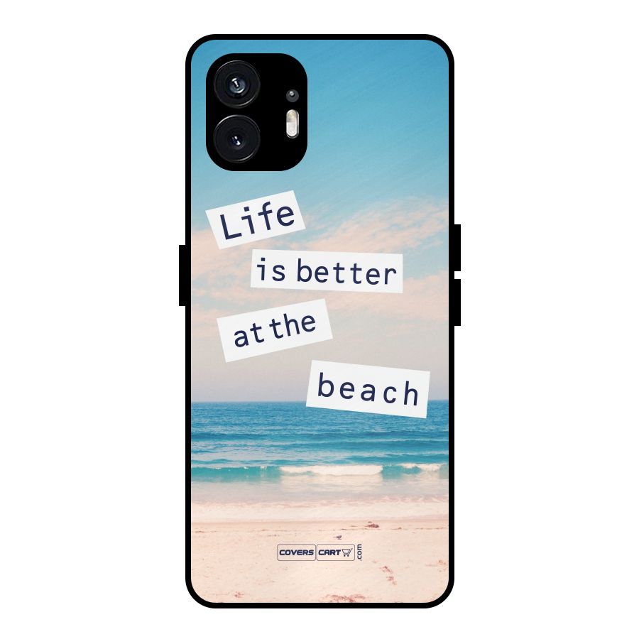 Life is better at the Beach Metal Back Case for Nothing Phone 2