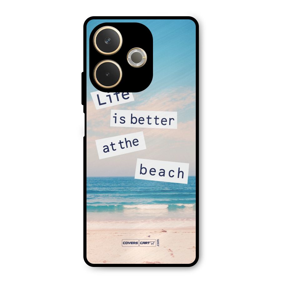 Life is better at the Beach Metal Back Case for Oppo A5 Pro