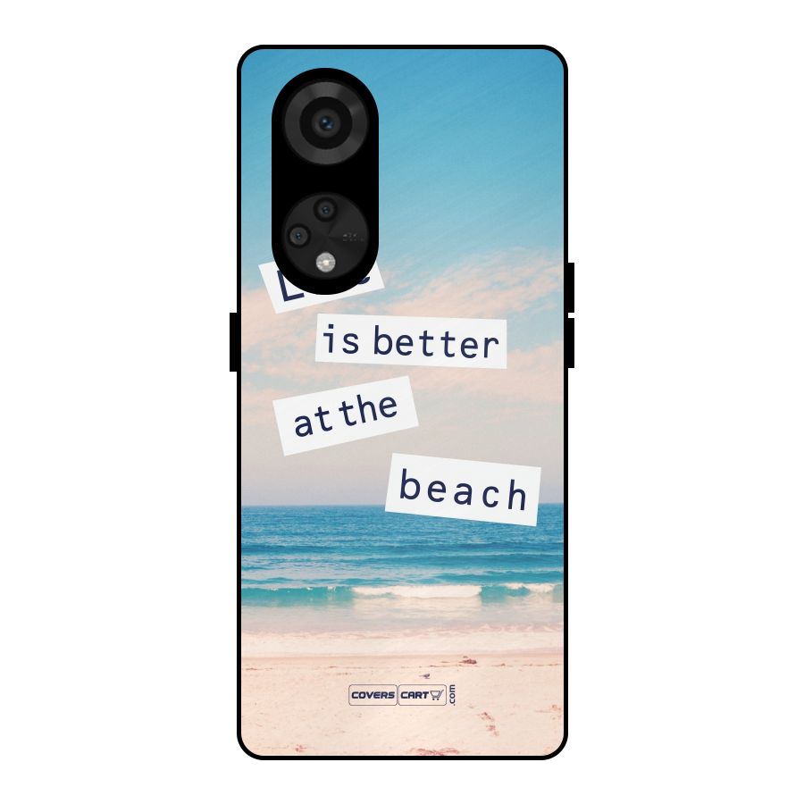 Life is better at the Beach Metal Back Case for Reno8 T 5G