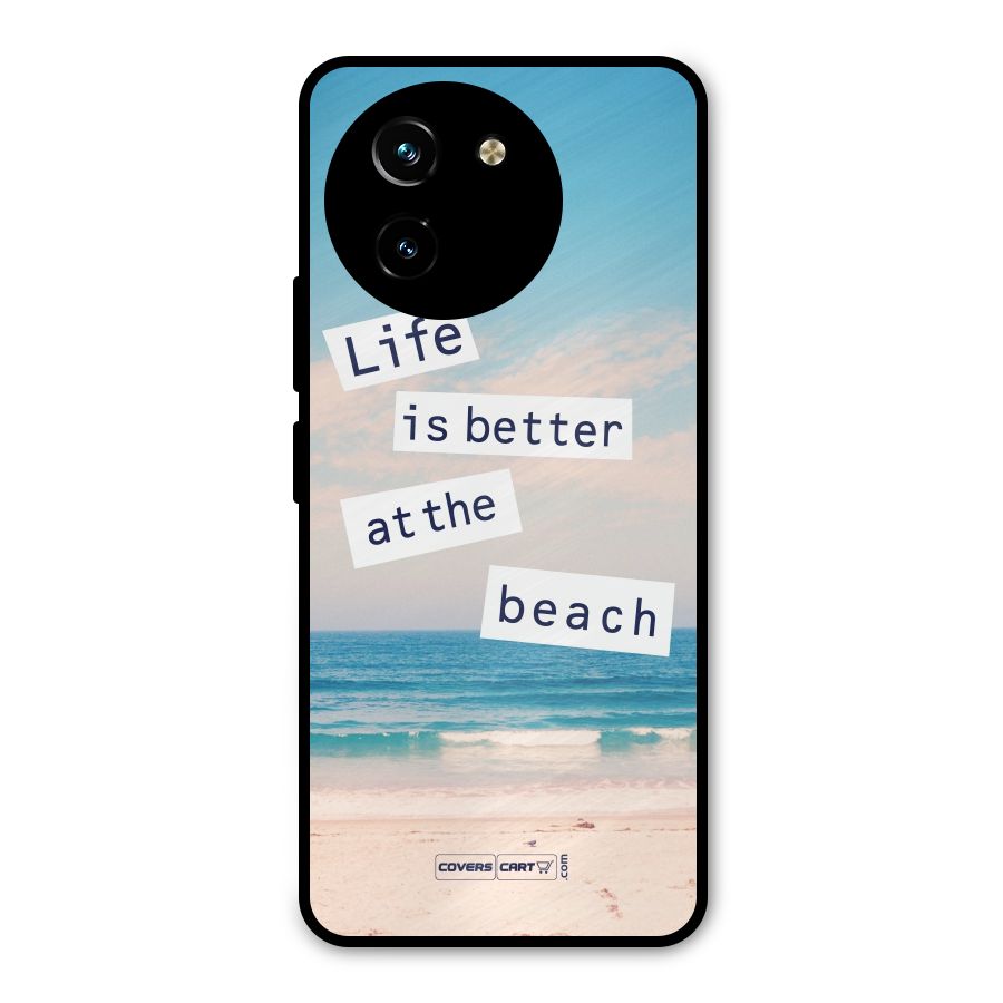 Life is better at the Beach Metal Back Case for Vivo T3x