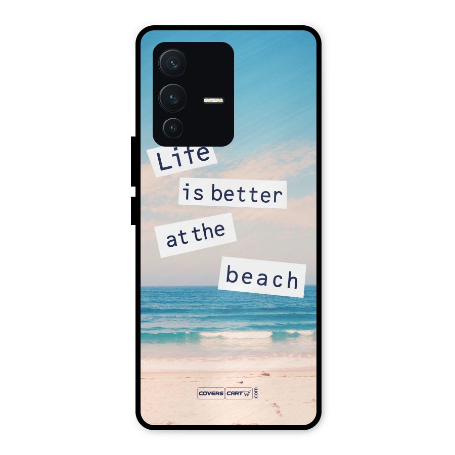 Life is better at the Beach Metal Back Case for Vivo V23 5G