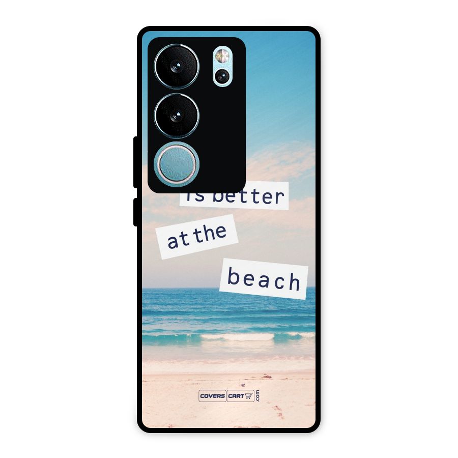 Life is better at the Beach Metal Back Case for Vivo V29
