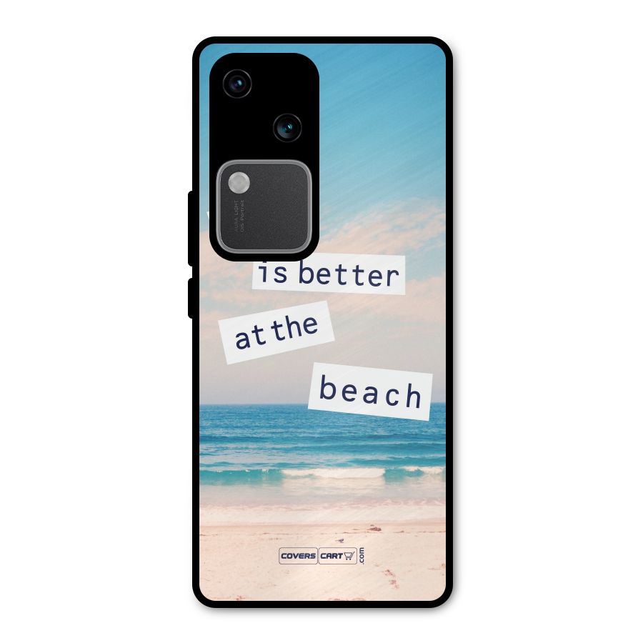 Life is better at the Beach Metal Back Case for Vivo V30 Pro