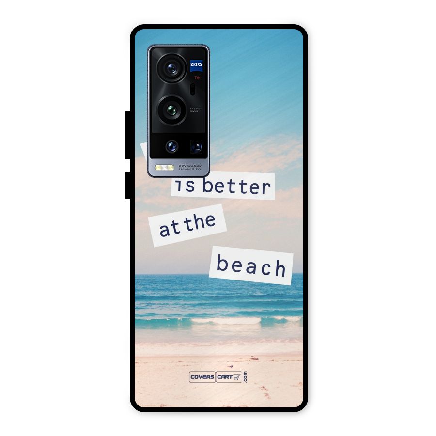 Life is better at the Beach Metal Back Case for Vivo X60 Pro Plus