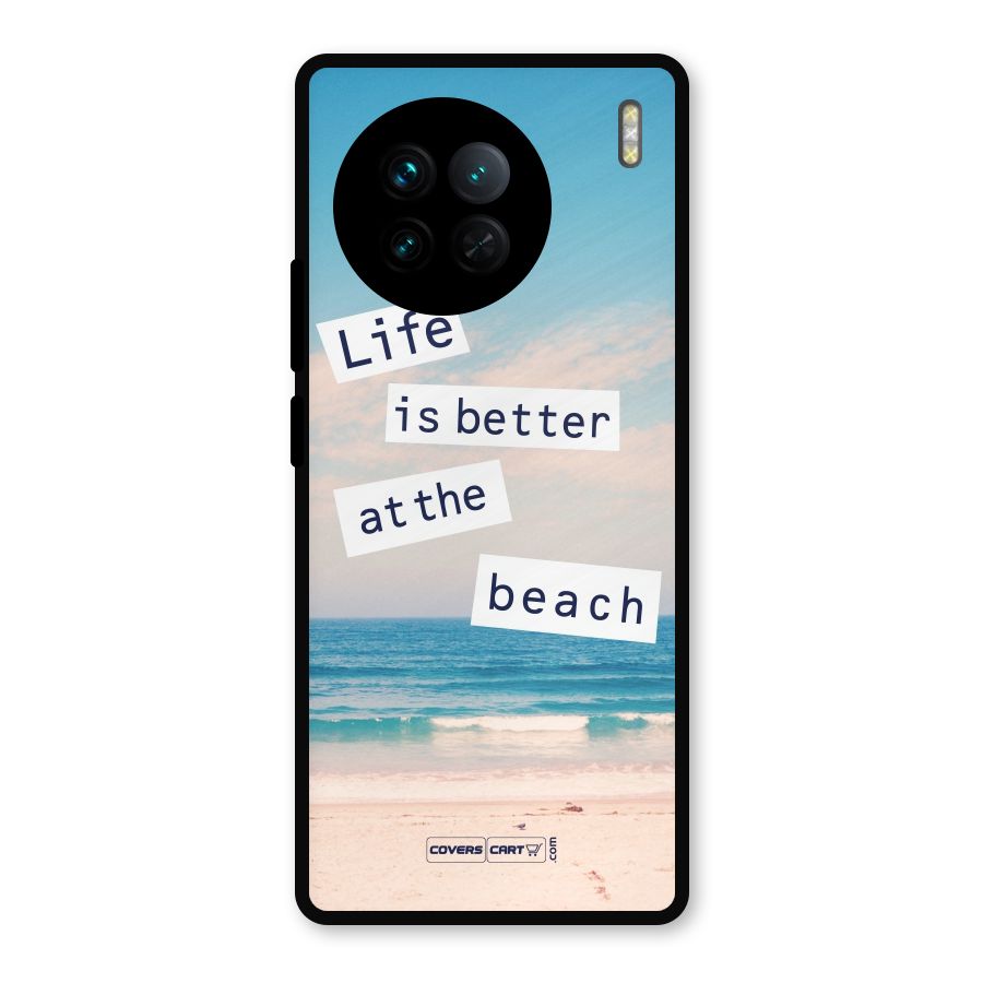 Life is better at the Beach Metal Back Case for Vivo X90