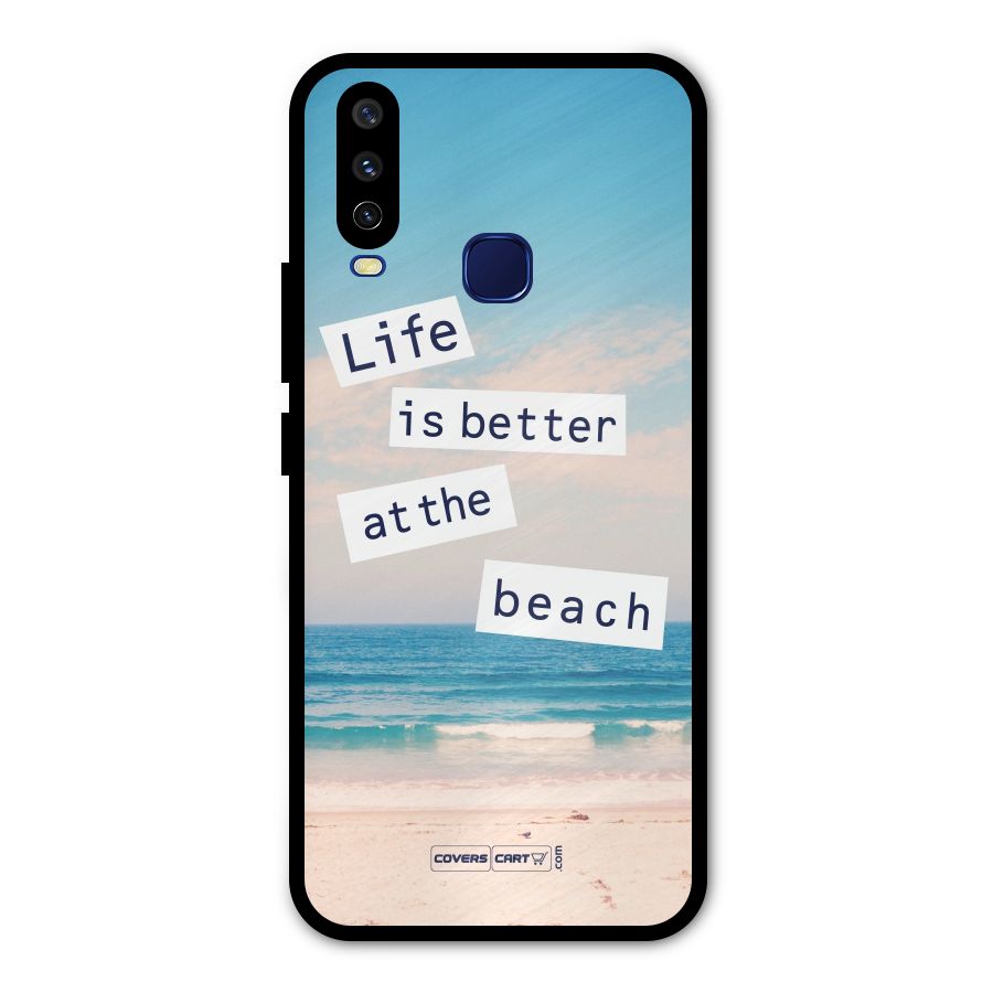 Life is better at the Beach Metal Back Case for Vivo Y12