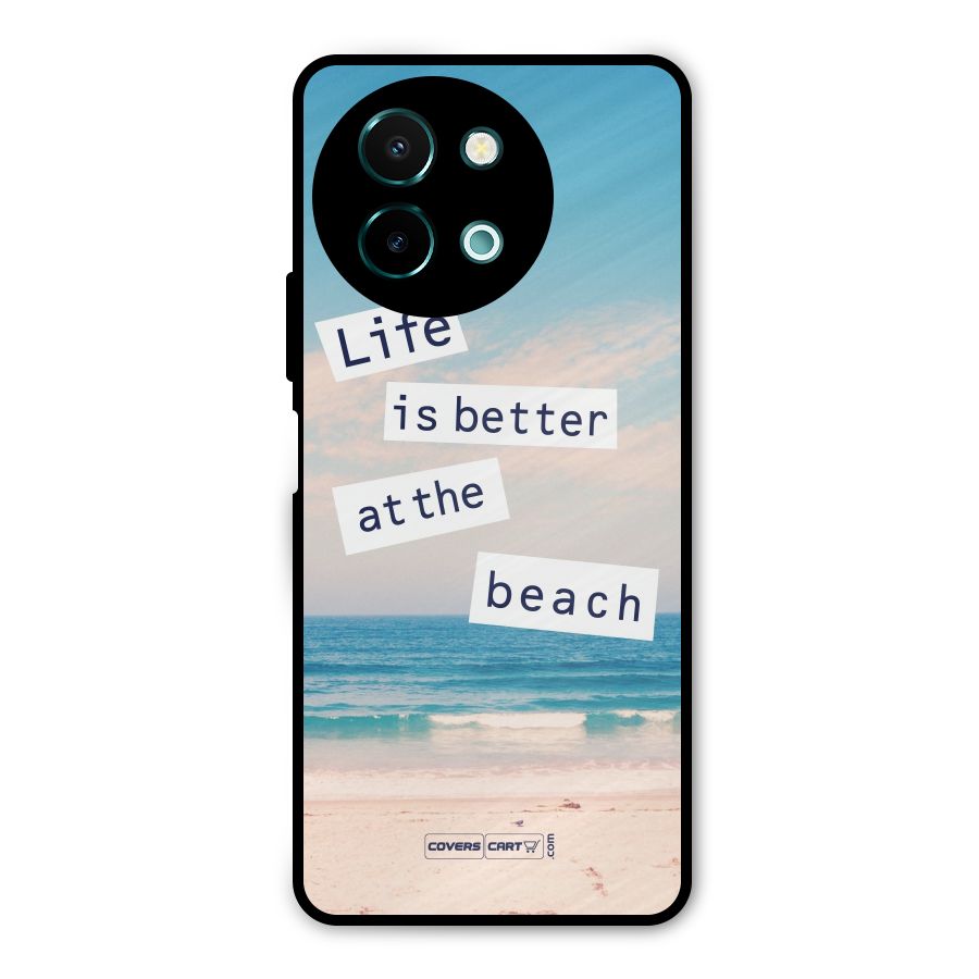 Life is better at the Beach Metal Back Case for Vivo Y58