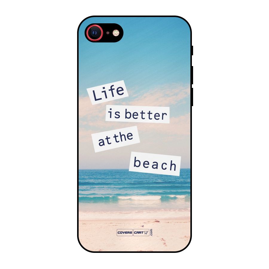 Life is better at the Beach Metal Back Case for iPhone SE 2022