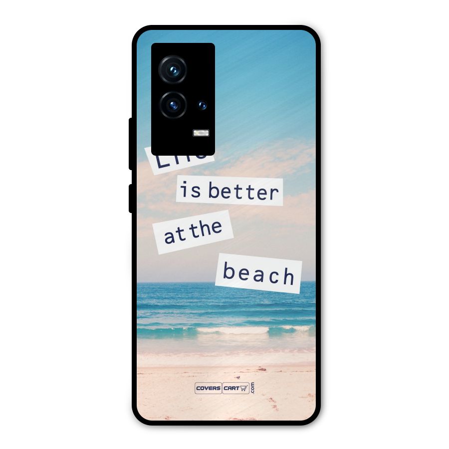 Life is better at the Beach Metal Back Case for iQOO 9 5G