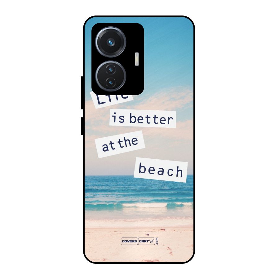 Life is better at the Beach Metal Back Case for iQOO Z6 44W