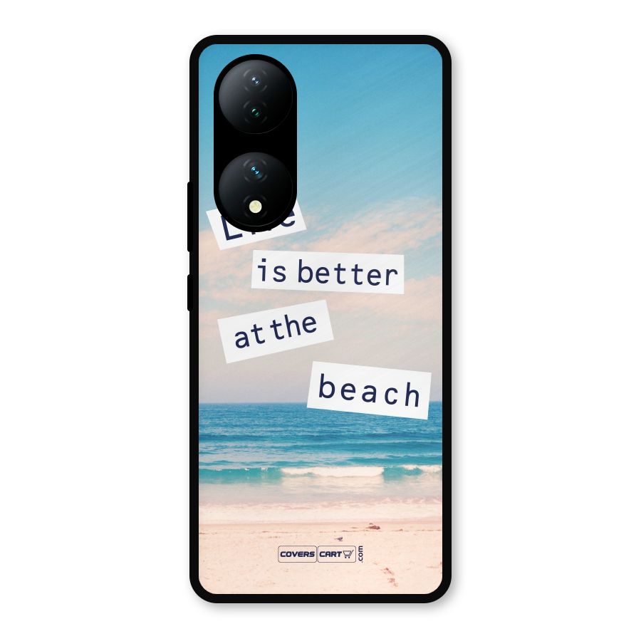 Life is better at the Beach Metal Back Case for iQOO Z7s