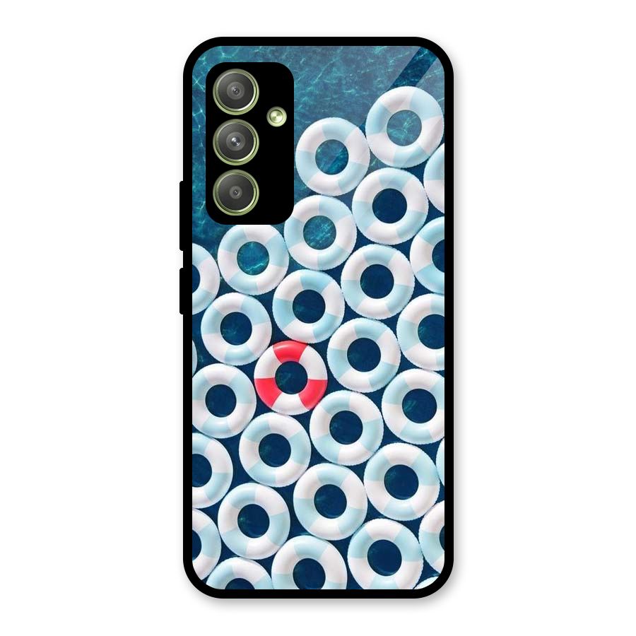 Light Blue Allure Glass Back Case for Galaxy A54